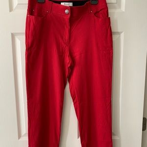Red Pants Size 12 Stretch Fabric